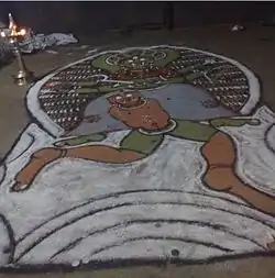 Kalam ezhutu au temple Poovattoor