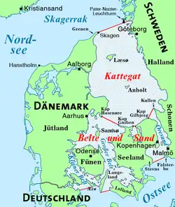 Carte du Cattégat.