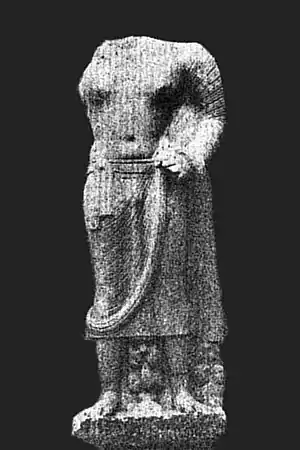 Bodhisattva de Kosambi, marqué "Année 2 de Kanishka".