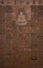 Kegon kai-e zenchishiki mandara zu (mandala, couleur sur soie, 1294).