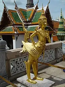 Kinnara, créature mythologique, mi-homme mi-oiseau.