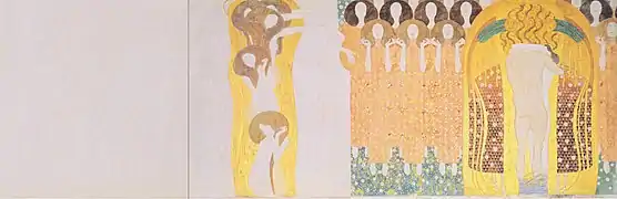 L'Hymne à la Joie, faisant partie de la frise Beethoven, 1902, 220 × 240 cm, galerie Osterreichiches, Vienne