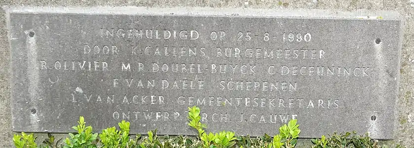 Plaque commémorative.