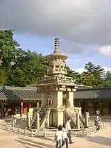 Pagode Dabotap du temple Bulguksa. H. 10,4 m
