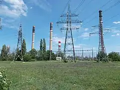 Cheminées à Százhalombatta (Hongrie).