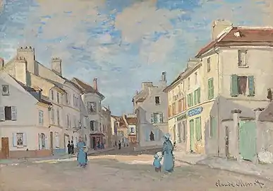 L'ancienne rue de la Chaussée, Argenteuil par Claude Monet.