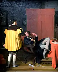 L'Arétin et l'envoyé de Charles Quint, Ingres, 1848.