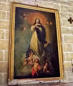 Huile sur toile de l'Assomption de la Vierge