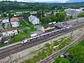 Gare de La Plaine, vue du ciel en 2016.