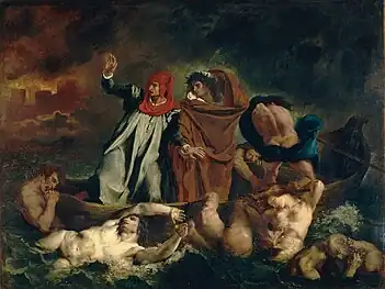 La Barque de Dante ou Dante et Virgile aux enfers (1822), Eugène Delacroix, Musée du Louvre, Paris.
