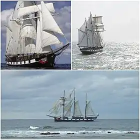 illustration de La Boudeuse (goélette)