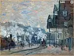 "La Gare Saint-Lazare, vue extérieure" (1877) de Claude Monet (W446)