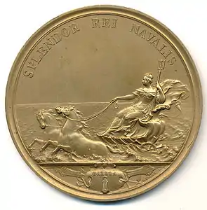 La Marine florissante, 1693, bronze, 72 mm, revers.
