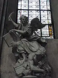 L'Ange de la Religion foudroyant l'Idolâtrie, Paris, église Saint-Paul-Saint-Louis.