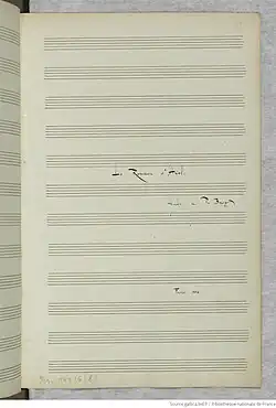 page du manuscrit autographe