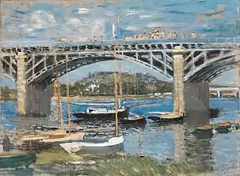 Peinture de Claude Monet représentant un pont.