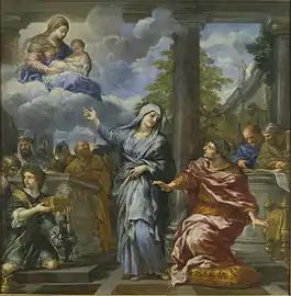 Pierre de Cortone, La Sibylle de Tibur annonçant à Auguste l'avènement du Christ (1660-1665).