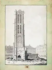 La Tour Saint-Jacques après la démolition de l'église, Musée Carnavalet.