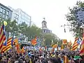 Manifestation populaire pour l'indépendance de la Catalogne à la fête nationale de 2012
