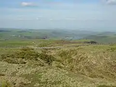 Vue sur le lac Chambon depuis la route du col versant est.