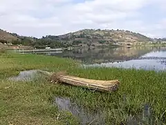 Un tankwa, embarcation de pêche en papyrus