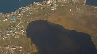 Vue satellite du lac Tasersiaq.