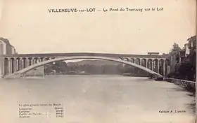 Le pont du tramway sur le Lot