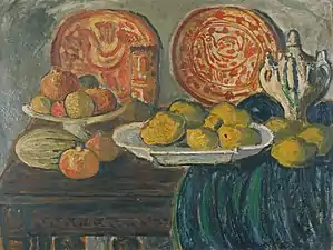Nature morte aux plats hispano-mauresques, entre 1896 et 1927, musée des Augustins de Toulouse.