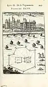 Le château, gravure de 1702.