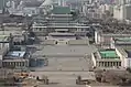 Vue d'ensemble de la place Kim Il-sung.
