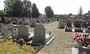 Le cimetière du 3e quart du XXe siècle.