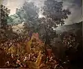 Gillis Mostaert, Landscape with the Israelites Flight from Egypt, fin du XVIe siècle