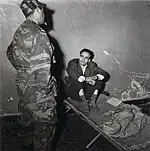 Larbi Ben M'hidi, après son arrestation par les paras le 23 février 1957.
