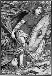 Illustration de la skjaldmö Lagertha (1913)
