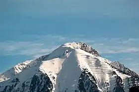 Le sommet du Catogne vu depuis la vallée du Rhône.