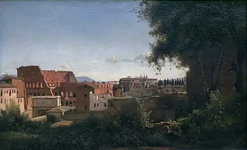 Le Colisée vu des jardins Farnèse, 1826,musée du Louvre.