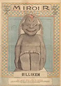 Couverture du no 17 daté 21 juillet 1912 avec un « billiken », divinité japonaise porte-bonheur...