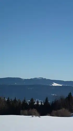 Vue du mont Châteleu depuis la montagne de Gilley.