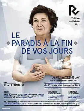 Affiche de la pièce de théâtre réalisée par Les Évadés. Photo d’Alain Desjean.
