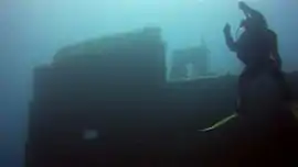 L'avant de la passerelle