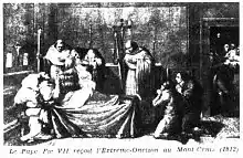 Le pape Pie VII recevant l'extrême onction au Mont Cenis