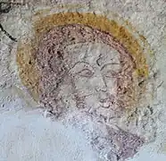 Peinture du XIIe siècle dans la sacristie.