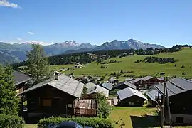 Panorama vers le massif du Beaufortain (Grand Mont, mont Mirantin...).