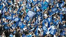 Supporters du Castres olympique, la « Blue Army ».
