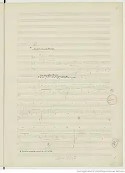 page du manuscrit.