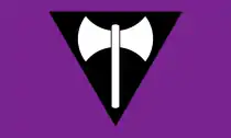 Drapeau de fierté des lesbiennes féministes.