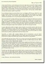 Lettre manuscrite signée Henry Vaughan du 16 janvier 1882.