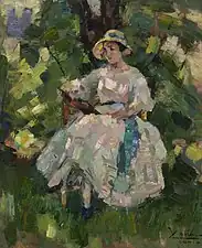 La Lecture au jardin, ca 1920