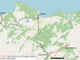 Image illustrative de l’article Ligne de Souk Ahras à la frontière tunisienne