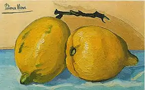 Limones, huile sur toile, sans date.